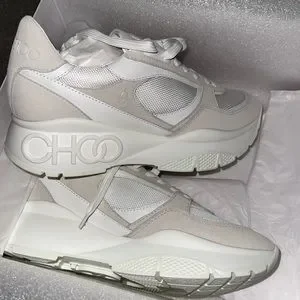JIMMY CHOO★Cash JC Sneaker Jimmy Choo CASH JC Sneakers Low Cut Leather Logo 36 23cm